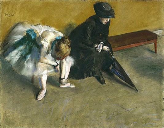 Waiting - 1882 by Edgar Degas